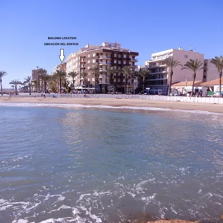 Edificio 1º Linea De Playa, En Paseo Maritimo De Torrevieja, Alicante, Costa Blanca * Torrevieja