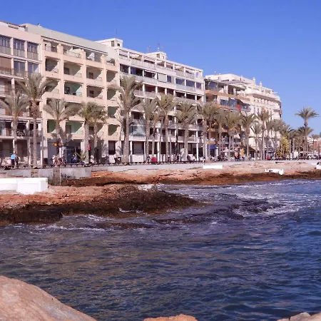Edificio 1º Linea De Playa, En Paseo Maritimo De Torrevieja, Alicante, Costa Blanca * Torrevieja